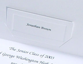 Graduation Name Card in Announcement